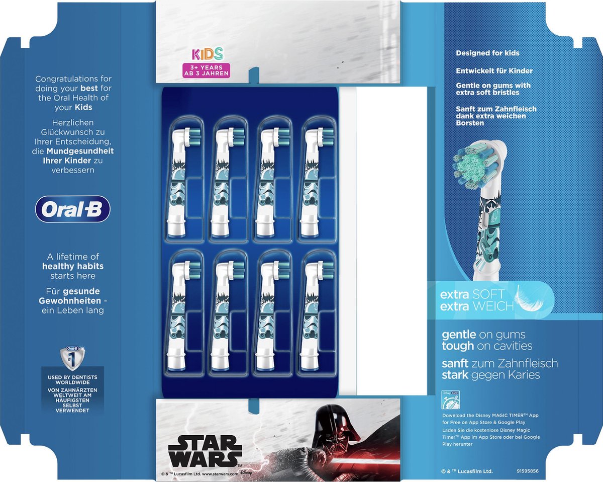 Oral-B Kids Star Wars Opzetborstels 8 stuks