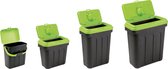 Maelson Dry Box - Voedselcontainer Zwart Groen met bijgeleverd Schepje -  Bewaarbox  in 4 maten van 7,5 kg tot 20 kg - Maelson Dry Box 3 zonder schepje