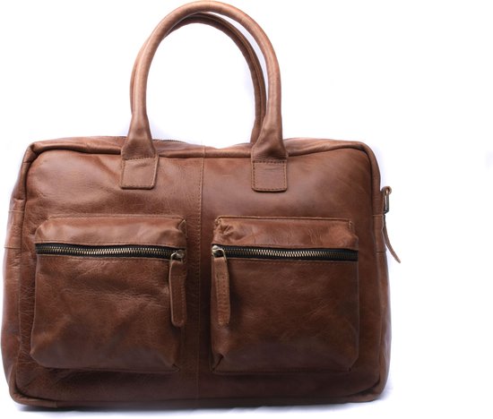 Dutch-Bag Breda Leather Laptop Bag 17 Inch Brown - Chill- Line Leather - Handgemaakt in NL