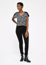LOLALIZA Skinny broek met hoge taille - Zwart - Maat 44