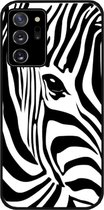 ADEL Siliconen Back Cover Softcase Hoesje Geschikt voor Samsung Galaxy Note 20 - Zebra Wit