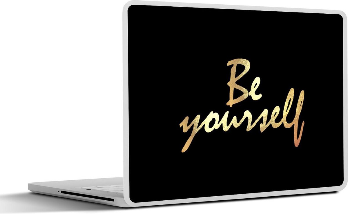 Afbeelding van product SleevesAndCases  Laptop sticker - 12.3 inch - Quotes - Zelfvertrouwen - Goud - Zwart