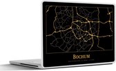 Laptop sticker - 11.6 inch - Stadskaart - Bochum - Goud - Zwart - 30x21cm - Laptopstickers - Laptop skin - Cover