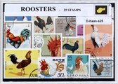 Hanen – Luxe postzegel pakket (A6 formaat) - collectie van 25 verschillende postzegels van hanen – kan als ansichtkaart in een A6 envelop. Authentiek cadeau - kado - kaart - boerde