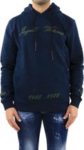 Chain Embroidery Hoodie Heren  maat XS Blauw