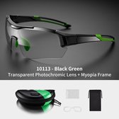 Fietsen Bril Meekleurende Fiets Sport Zonnebril Mannen Vrouwen UV400 MTB Racefiets Bril Ultralight Outdoor Eyewear Black Green