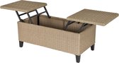 Medina Afton Road Polyrattan Side Uitschuifbare Tafel - Kaki - Staal, Pe Rotan - 40,55 cm x 19,68 cm x 17,91 cm