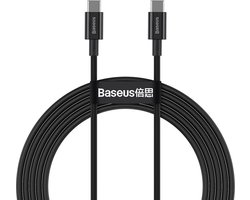 Baseus - Superior - kabel USB Type C - USB Type C snelladen Quick Charge / Power Delivery / FCP 100W 5A 20V 2m zwart - (CATYS-C01)