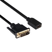 club3D CAC-1211 DVI-kabel DVI / HDMI Adapterkabel DVI-D 24+1-polige stekker, HDMI-A-bus 2.00 m Zwart