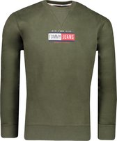 Tommy Hilfiger Sweater Groen Normaal - Maat XL - Heren - Herfst/Winter Collectie - Katoen;Polyester