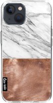 Casetastic Apple iPhone 13 Hoesje - Softcover Hoesje met Design - Marble Copper Print