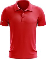 Masita | Polo Shirt Dames & Heren Korte Mouw - Padel Tennis Sportpolo 100% Polyester Sneldrogend Materiaal - RED - S