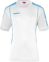 Masita | Sport T-shirt Dames & Heren Korte Mouw - Voetbalshirts Kinderen - Teamline Barça - WHITE/SKY BLUE - 140
