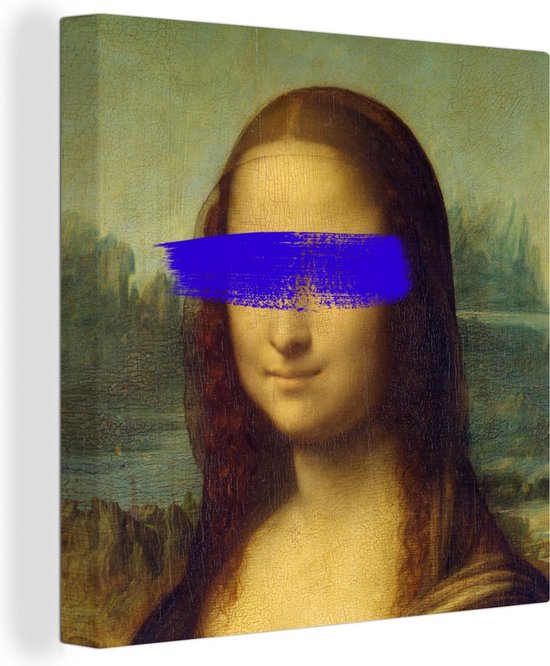 Canvas Schilderij Mona Lisa - Leonardo da Vinci - Kunst - 90x90 cm - Wanddecoratie