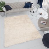 Tapiso Essence Vloerkleed Beige Hoogpolig Shaggy Tapijt Maat- 200x300