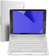 iPad 10.2 Toetsenbord Hoes 2020 iPad 8 Hoesje Book Case Keyboard Cover - Zilver