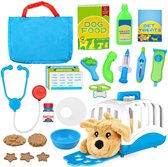 present pets  - Zinaps Veterinarian Play Set Doctor Case Rol met speelgoed Dog Doctor's Transport Box voor kinderen Meisjes Jongens 24 stuks. (WK 02131)
