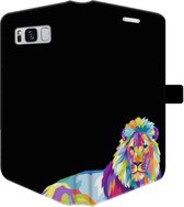 Samsung Galaxy S8 Telefoonhoesje - Portemonneehoesje  - Met pasjeshouder - Met Dierenprint - Leeuw - Paars
