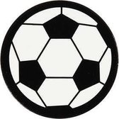 Label, wit/zwart, voetbal, d: 25 mm, 20 stuk/ 1 doos