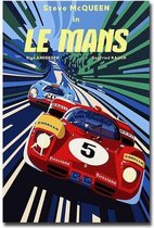 24 Hours Of Le Mans Origineel Print Poster Wall Art Kunst Canvas Printing Op Papier Living Decoratie 40x60cm Multi-color