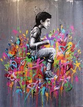 Banksy Stijl Graffiti Wall Art Print Poster Wall Art Kunst Canvas Printing Op Papier Living Decoratie 40x60cm Multi-color
