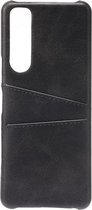 Shop4 - Sony Xperia 5 III Hoesje - Harde Back Case Cabello met Pasjeshouder Zwart