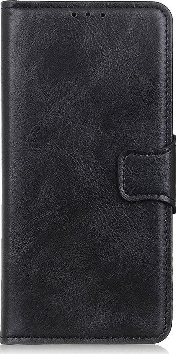 Mobigear Telefoonhoesje geschikt voor Apple iPhone 13 Pro Max Hoesje | Mobigear Classy Bookcase Portemonnee | Pasjeshouder voor 2 Pasjes | Telefoonhoesje voor Pinpas / OV Kaart / Rijbewijs - Zwart