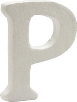 Pincello Decoratieletter P 12,5 X 2 X 15 Cm Polystyreen Wit
