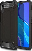 Xiaomi Redmi 9A Hoesje - Mobigear - Outdoor Serie - Hard Kunststof Backcover - Zwart - Hoesje Geschikt Voor Xiaomi Redmi 9A