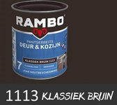 Rambo Deur & Kozijn pantserbeits zijdeglans dekkend klassiek bruin 1113 750 ml