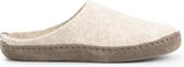 Travelin' Get-Home Dames Slip-On sloffen - Wollen pantoffels - Suede zool - Zand Beige - Maat 39