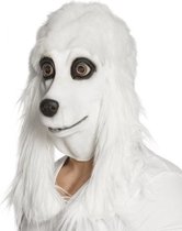 verkleedmasker Poedel met haar unisex wit one size