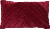 Dutch Decor - Coussin decoratif en velours - Femm 30x50cm - couleur: pantone Merlot - rouge