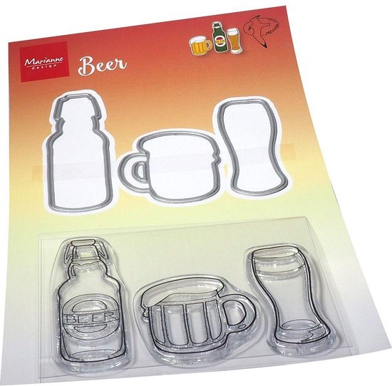 Marianne Design Clear stamp en Snijmal - Hetty's Beer