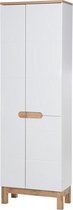 Badkamerkast Groot 186,7x60 cm Kolomkast Wit Eiken – Badkamer Meubel Bloom – Hoogwaardig Badmeubel - Perfecthomeshop