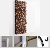 Coffee beans scattered leaving half of the blank photo to write. vertical - Modern Art Canvas - Vertical - 473597422 - 80*60 Vertical