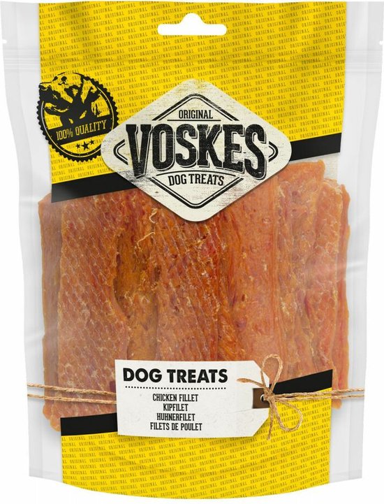 Voskes Kipfilet Dry 400 gr - Hondensnacks - Kauwbot hond