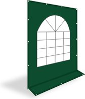 Partytent zijwand met raam | 2m breed | 2m hoog | PVC Premium - Groen