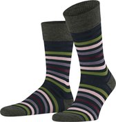 FALKE Tinted Stripe Fantasiesok Heren 13279 - Groen 7991 marble Heren - 39-42