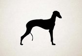 Silhouette hond - Mudhol Hound - XS - 25x30cm - Zwart - wanddecoratie