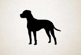 Silhouette hond - Cordoba Fighting Dog - Cordoba vechthond - L - 75x87cm - Zwart - wanddecoratie