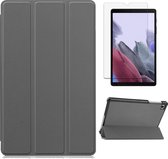 Samsung Galaxy Tab A7 Lite (2021) hoes - Tri-Fold Book Case + Screenprotector - Grijs