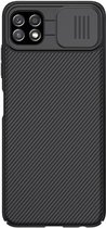 Nillkin CamShield Hoesje voor de Samsung Galaxy A22 5G - Back Cover met Camera Slider Zwart