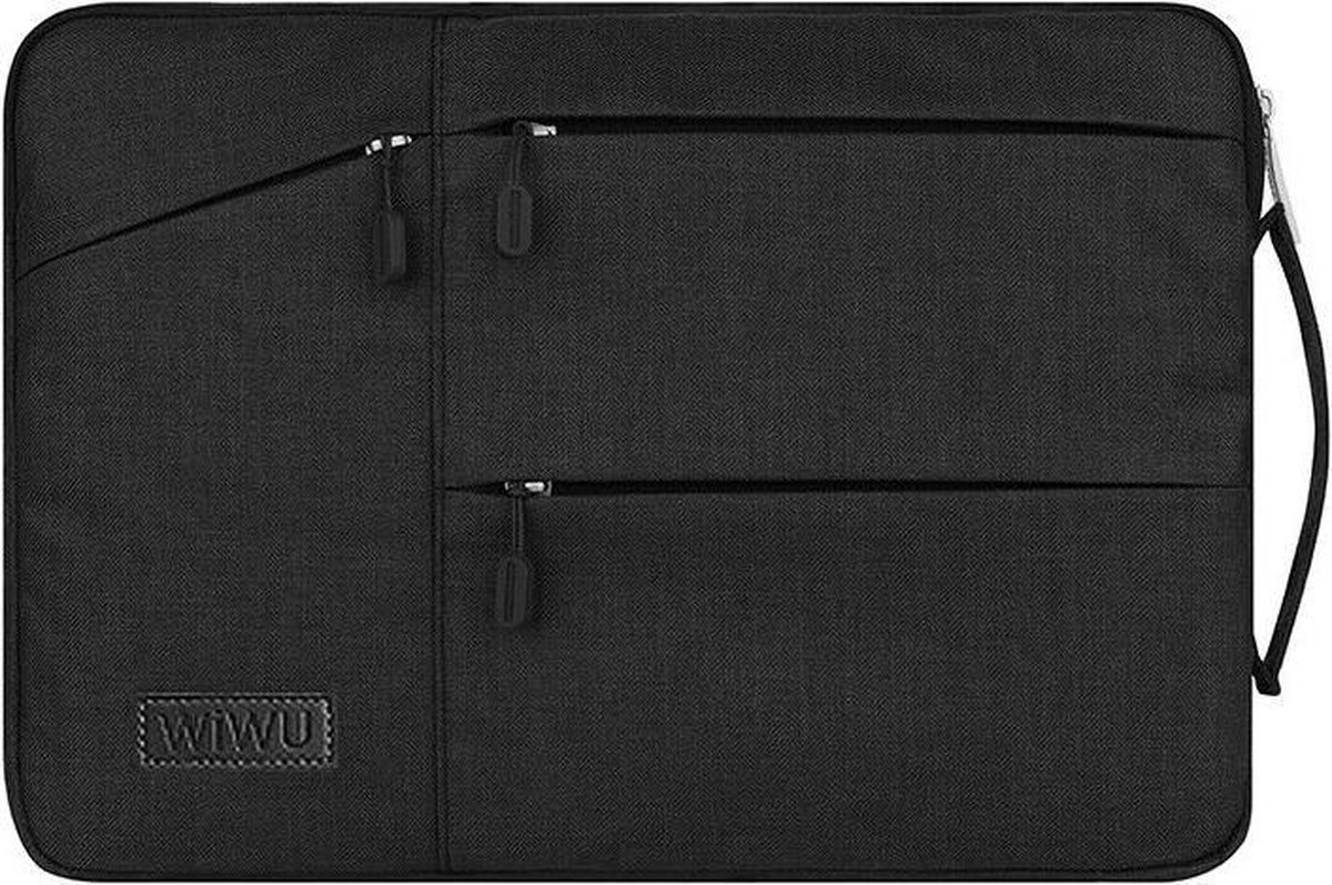 WIWU - 13 inch laptop sleeve - Geschikt voor Laptop en Macbook - Pocket Sleeve - Laptoptas - Zwart