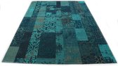 Vloerkleed Vintage Patchwork Marakesh - Turquoise - 80 x 150 cm