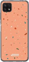 6F hoesje - geschikt voor Samsung Galaxy A22 5G -  Transparant TPU Case - Terrazzo N°10 #ffffff