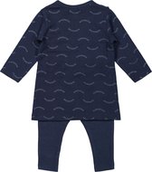 Dirkje - Girls 2 pce babysuit ls dress Navy - maat 74