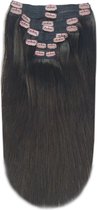 Remy Human Hair extensions Double Weft straight 16 - bruin 2#