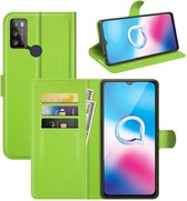 Book Case - Alcatel 1S / 3L (2021) Hoesje - Groen