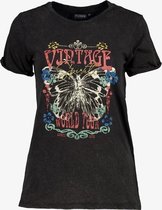 TwoDay dames T-shirt met print - Zwart - Maat XXL